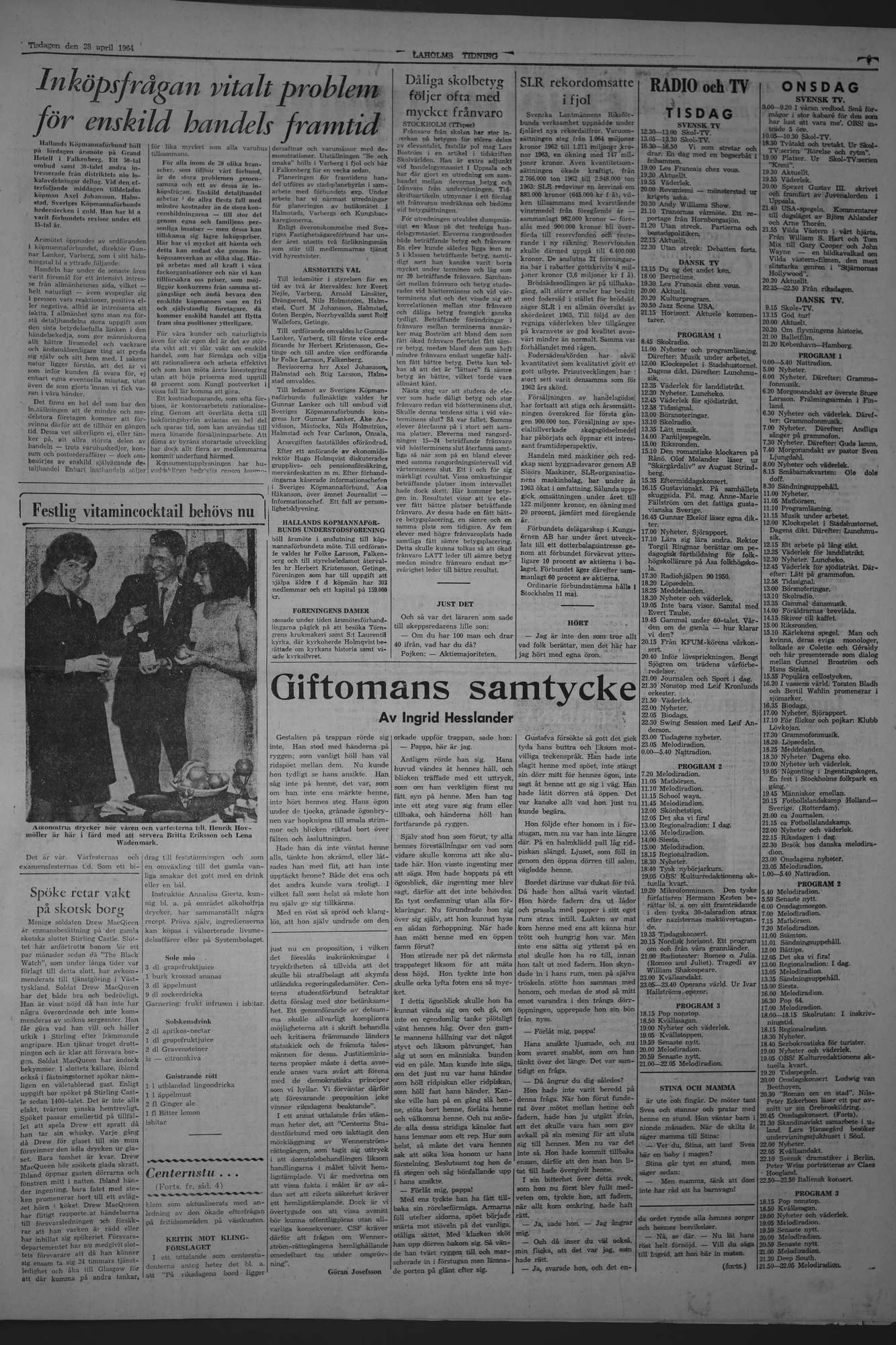 Laholms Tidning Tisdag 28 april 1964, sida 7