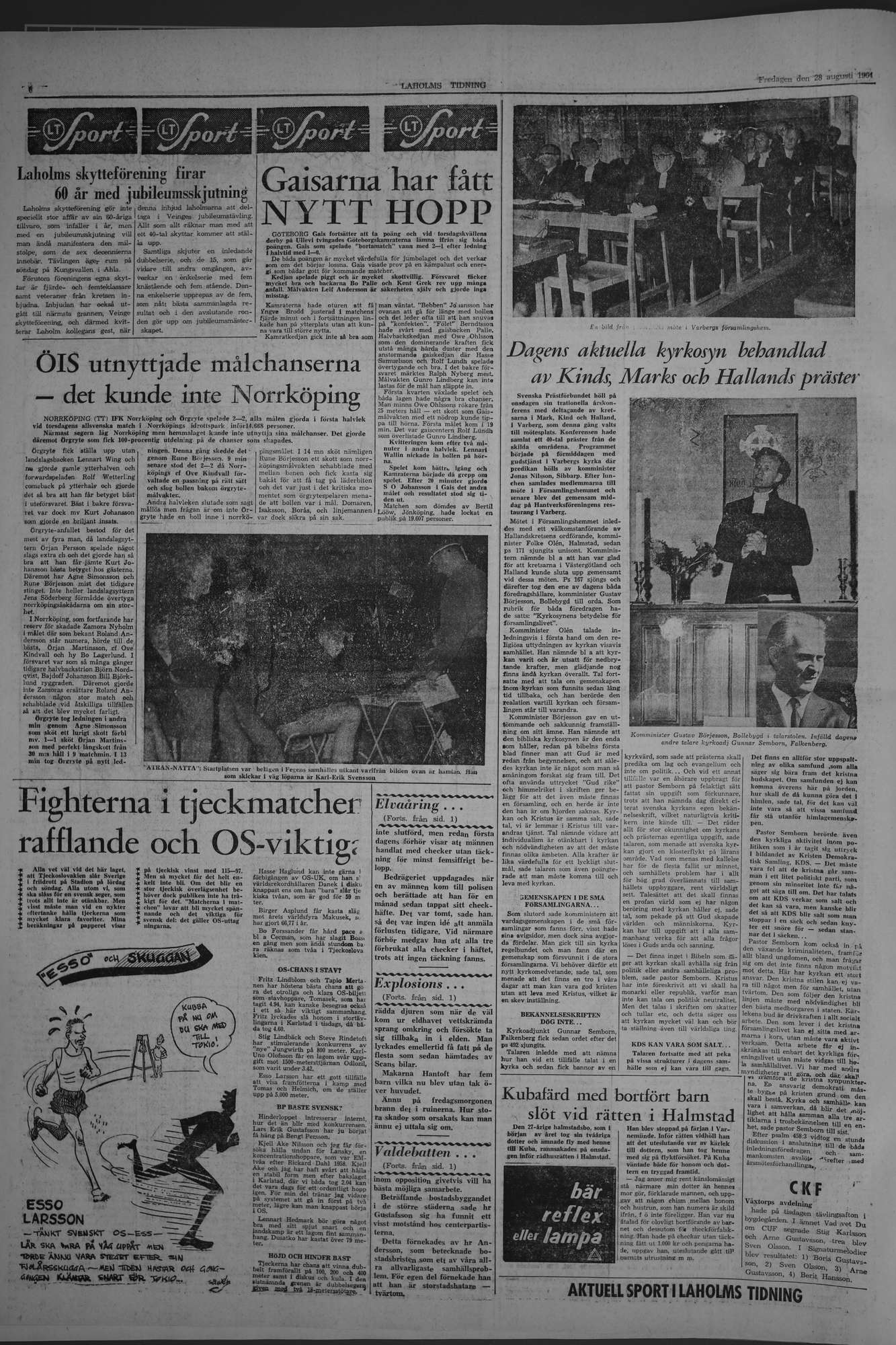 Laholms Tidning Fredag 28 augusti 1964, sida 6