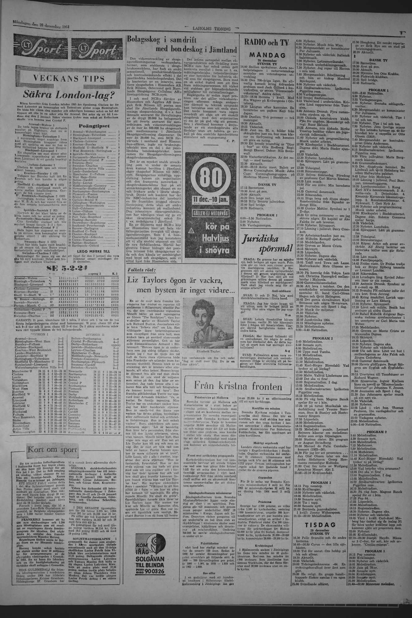 Laholms Tidning Måndag 28 december 1964, sida 7