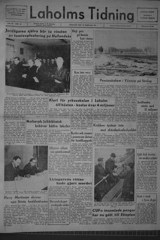 Förstasidan, Fredag 28 februari 1964