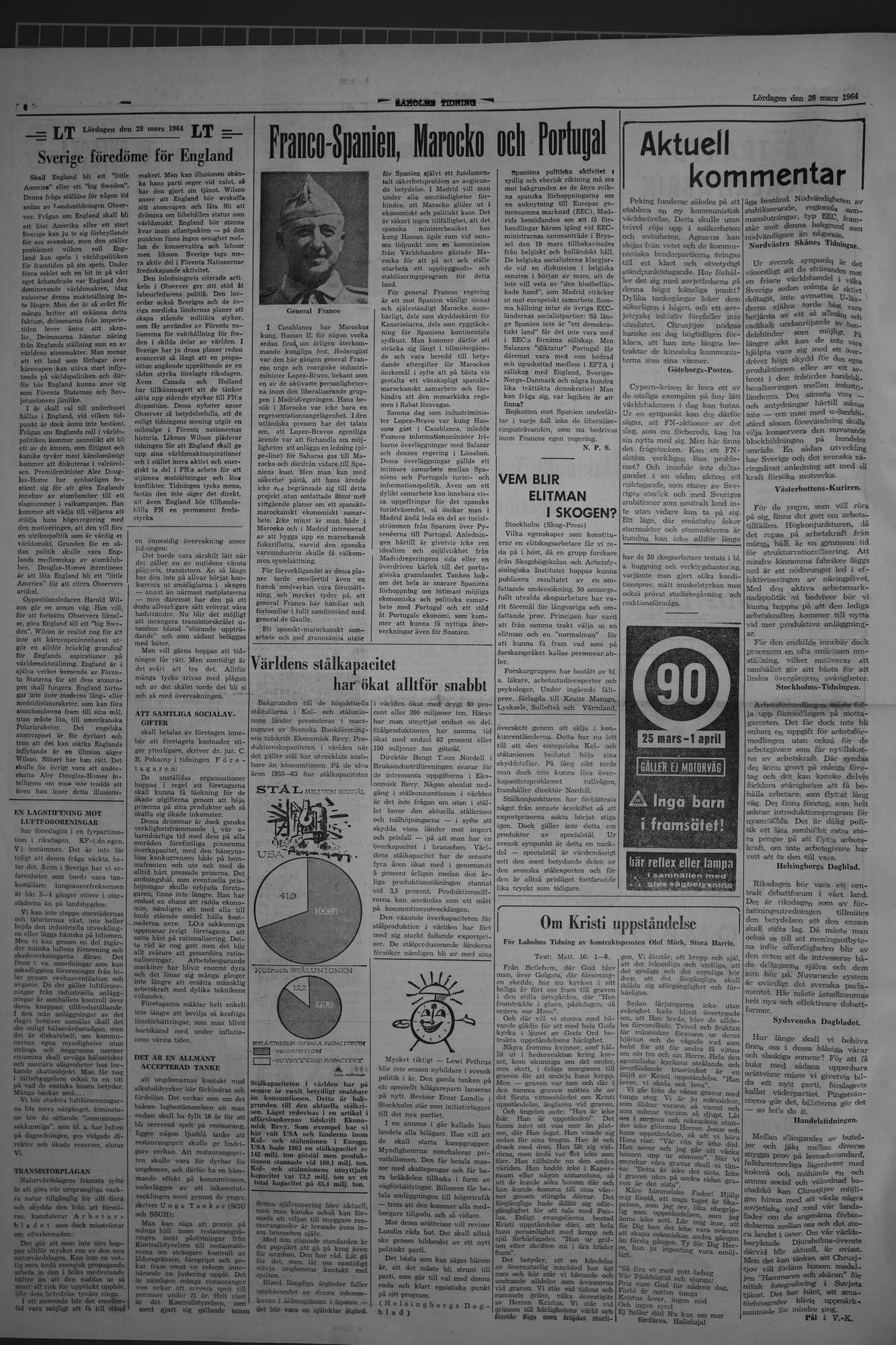 Laholms Tidning Lördag 28 mars 1964, sida 4