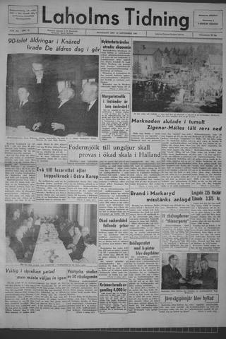 Förstasidan, Måndag 28 september 1964
