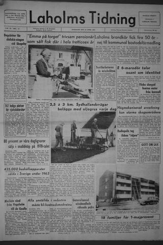 Förstasidan, Onsdag 29 april 1964