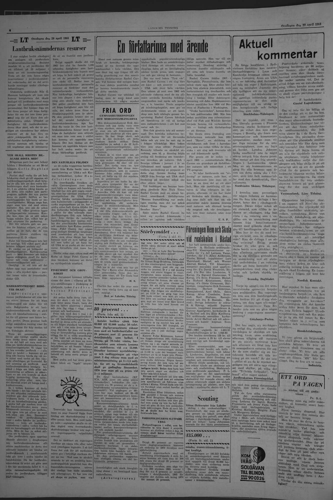 Laholms Tidning Onsdag 29 april 1964, sida 4