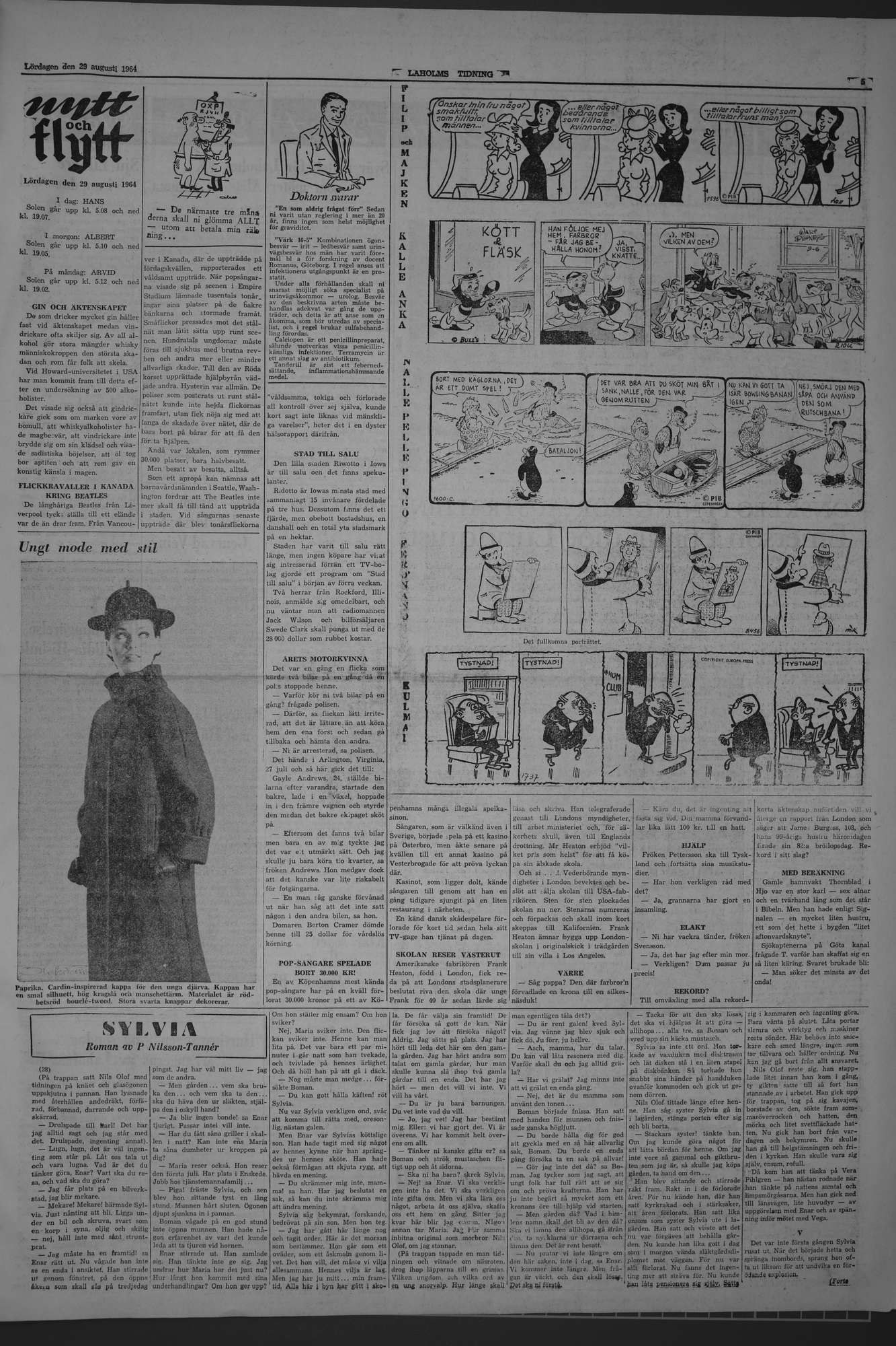 Laholms Tidning Lördag 29 augusti 1964, sida 5
