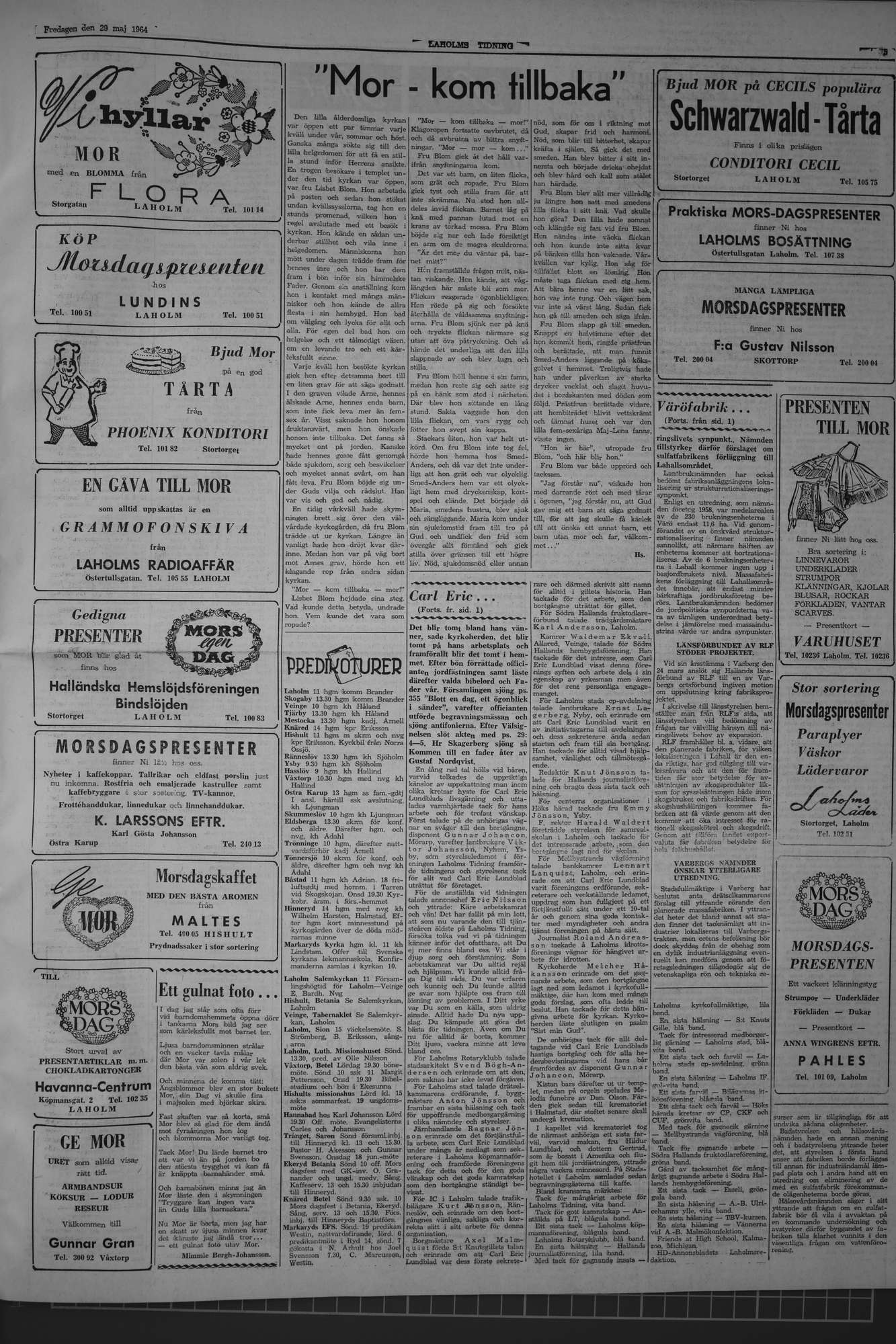 Laholms Tidning Fredag 29 maj 1964, sida 5