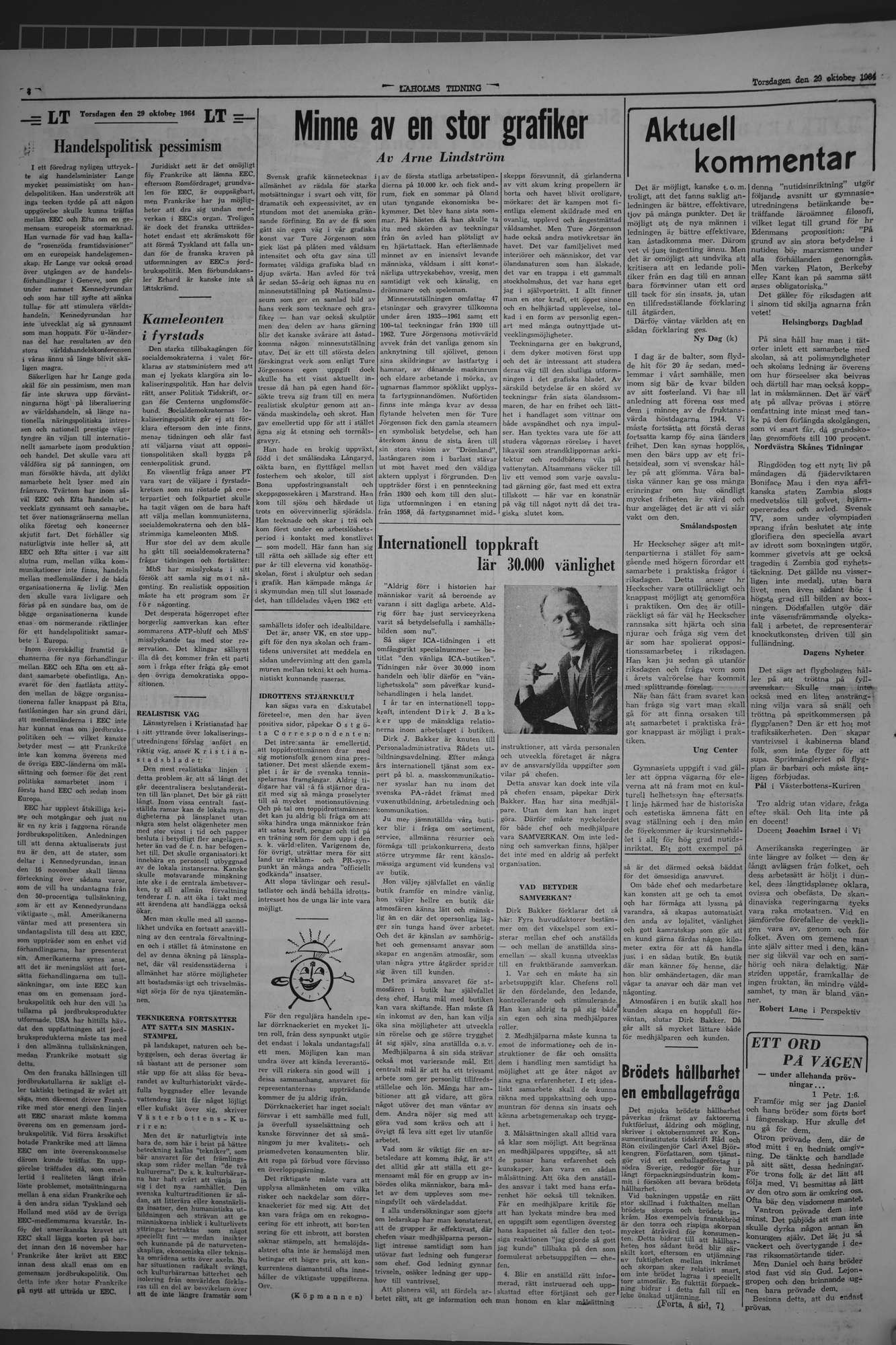 Laholms Tidning Torsdag 29 oktober 1964, sida 4