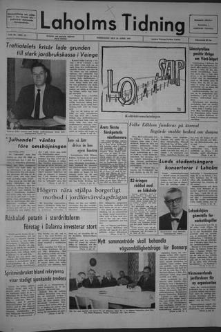 Förstasidan, Torsdag 29 april 1965