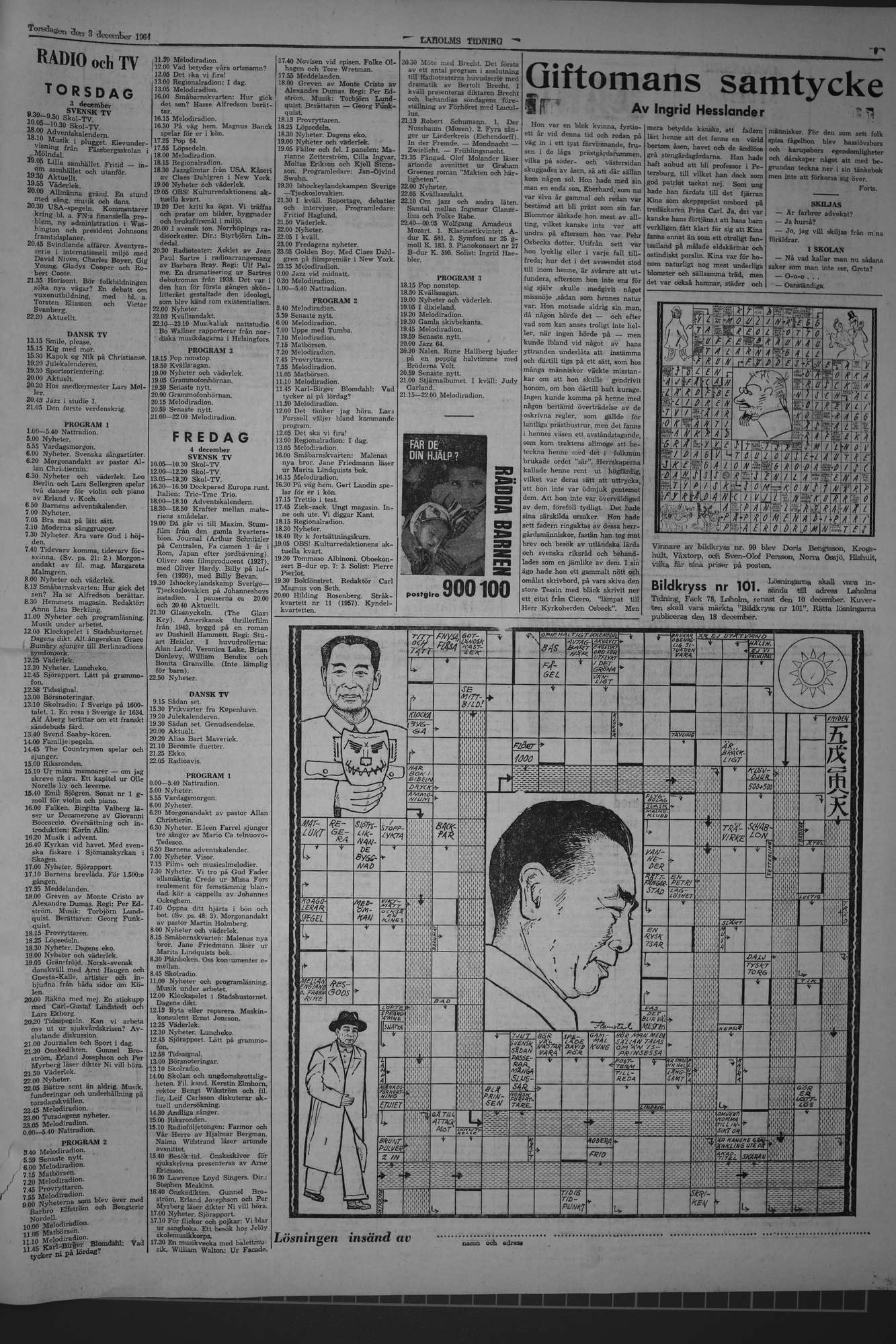 Laholms Tidning Torsdag 3 december 1964, sida 7