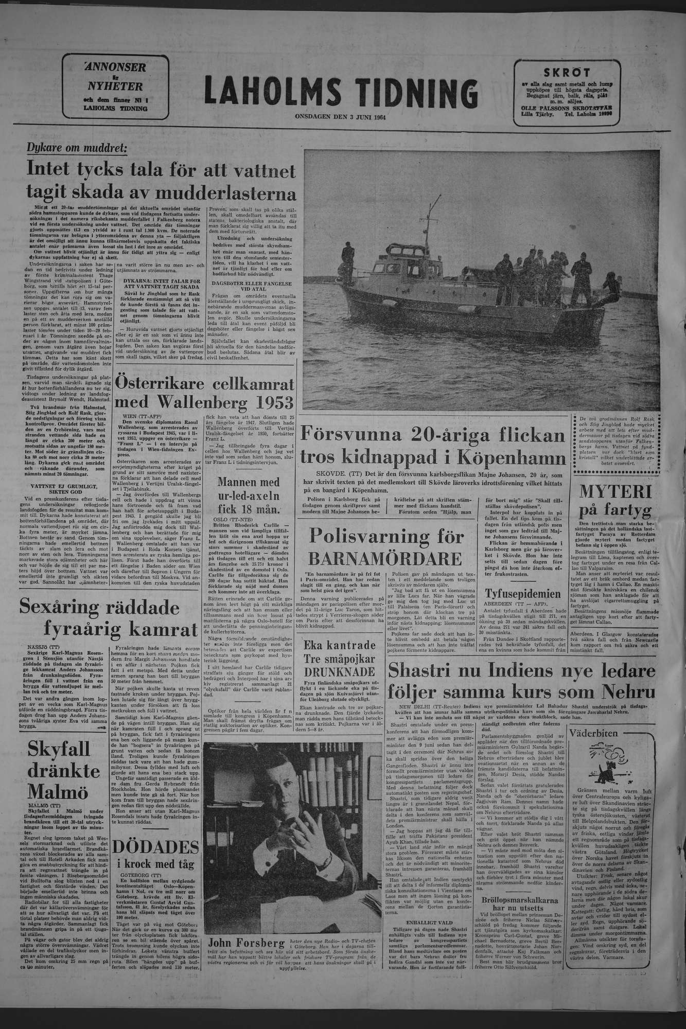 Laholms Tidning Onsdag 3 juni 1964, sida 8