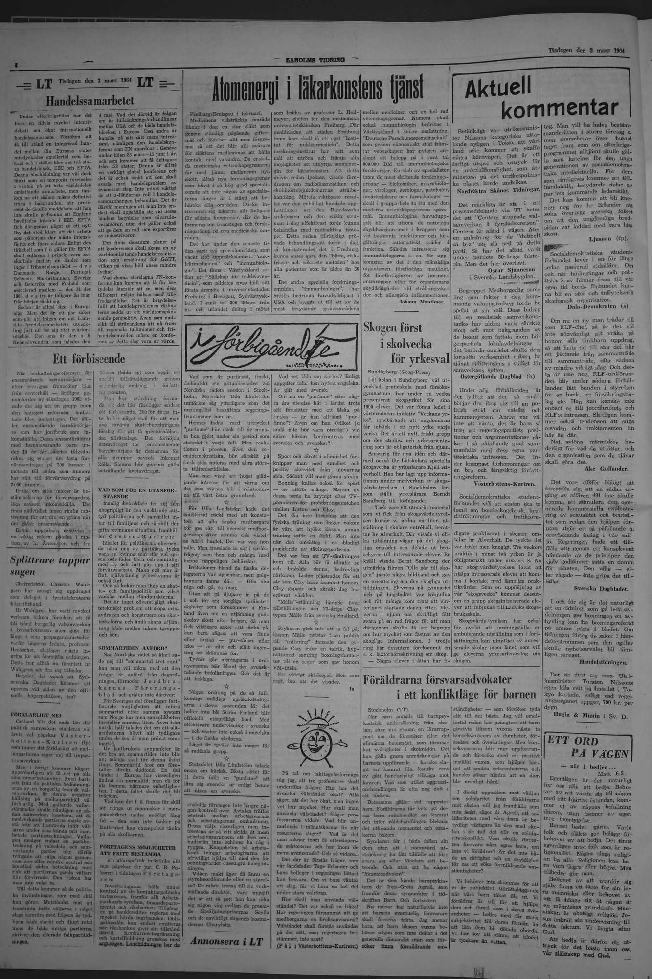 Laholms Tidning Tisdag 3 mars 1964, sida 4