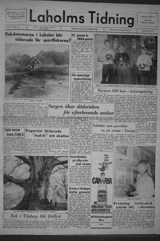Förstasidan, Tisdag 3 november 1964