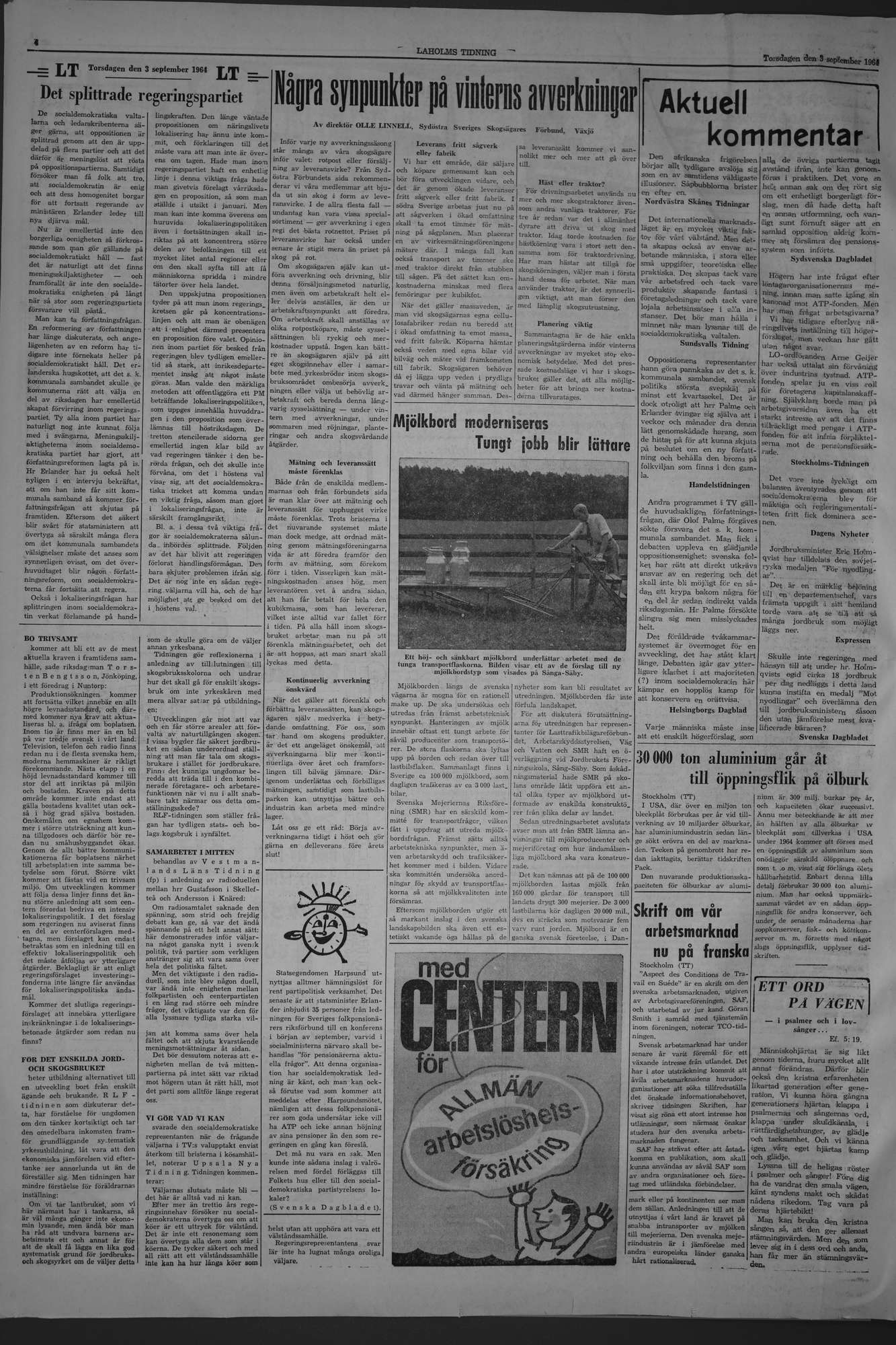Laholms Tidning Torsdag 3 september 1964, sida 4