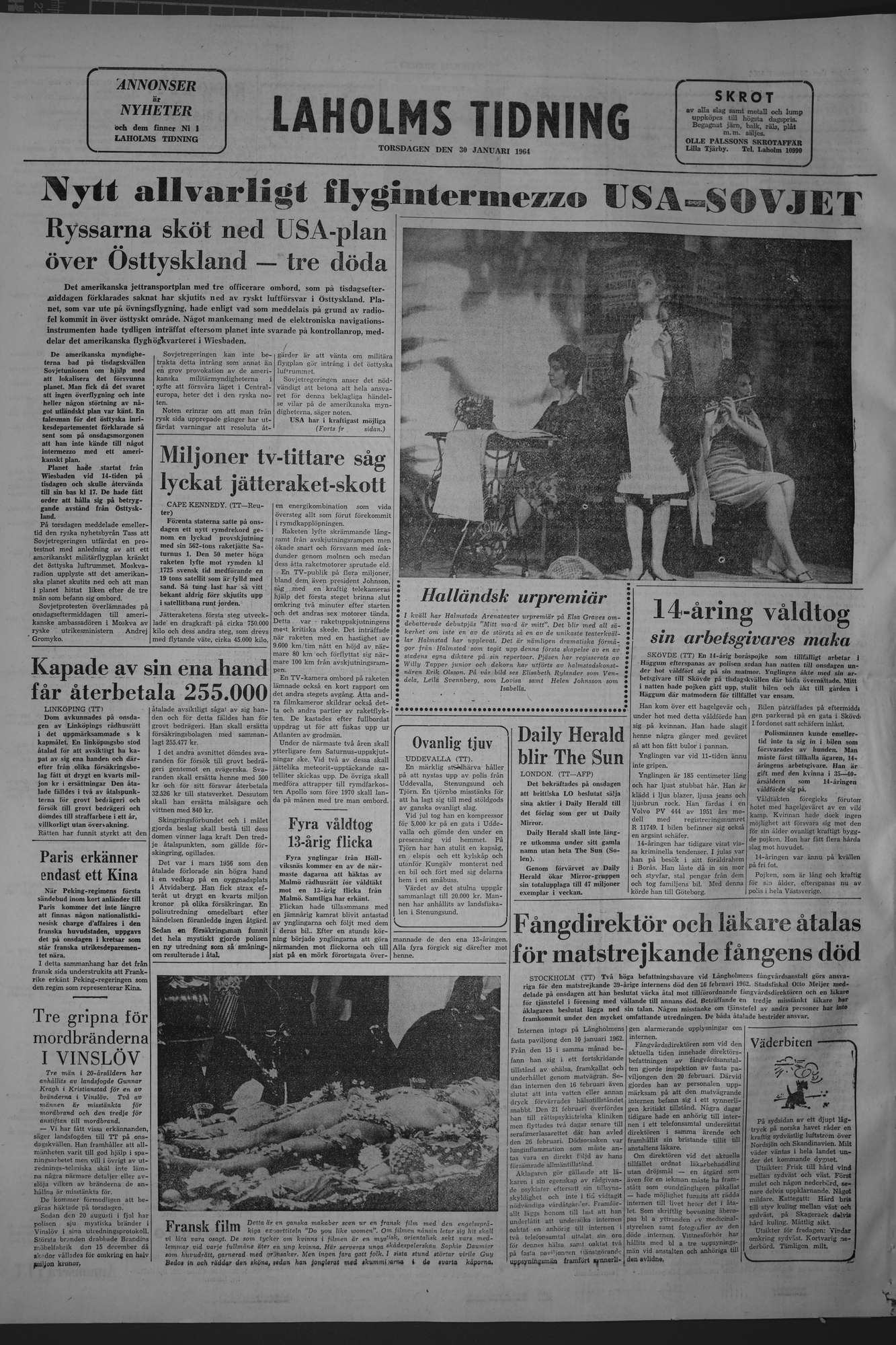 Laholms Tidning Torsdag 30 januari 1964, sida 8