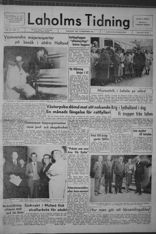 Förstasidan, Onsdag 30 september 1964