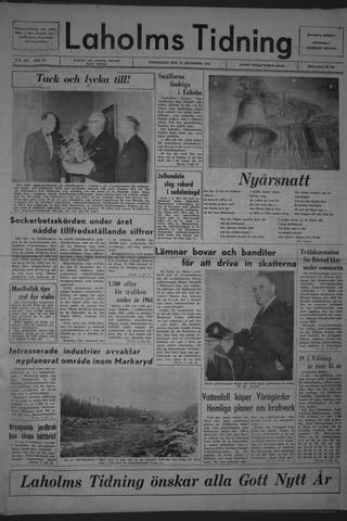 Förstasidan, Torsdag 31 december 1964