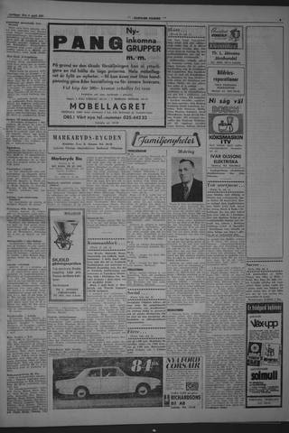 Förstasidan, Lördag 4 april 1964