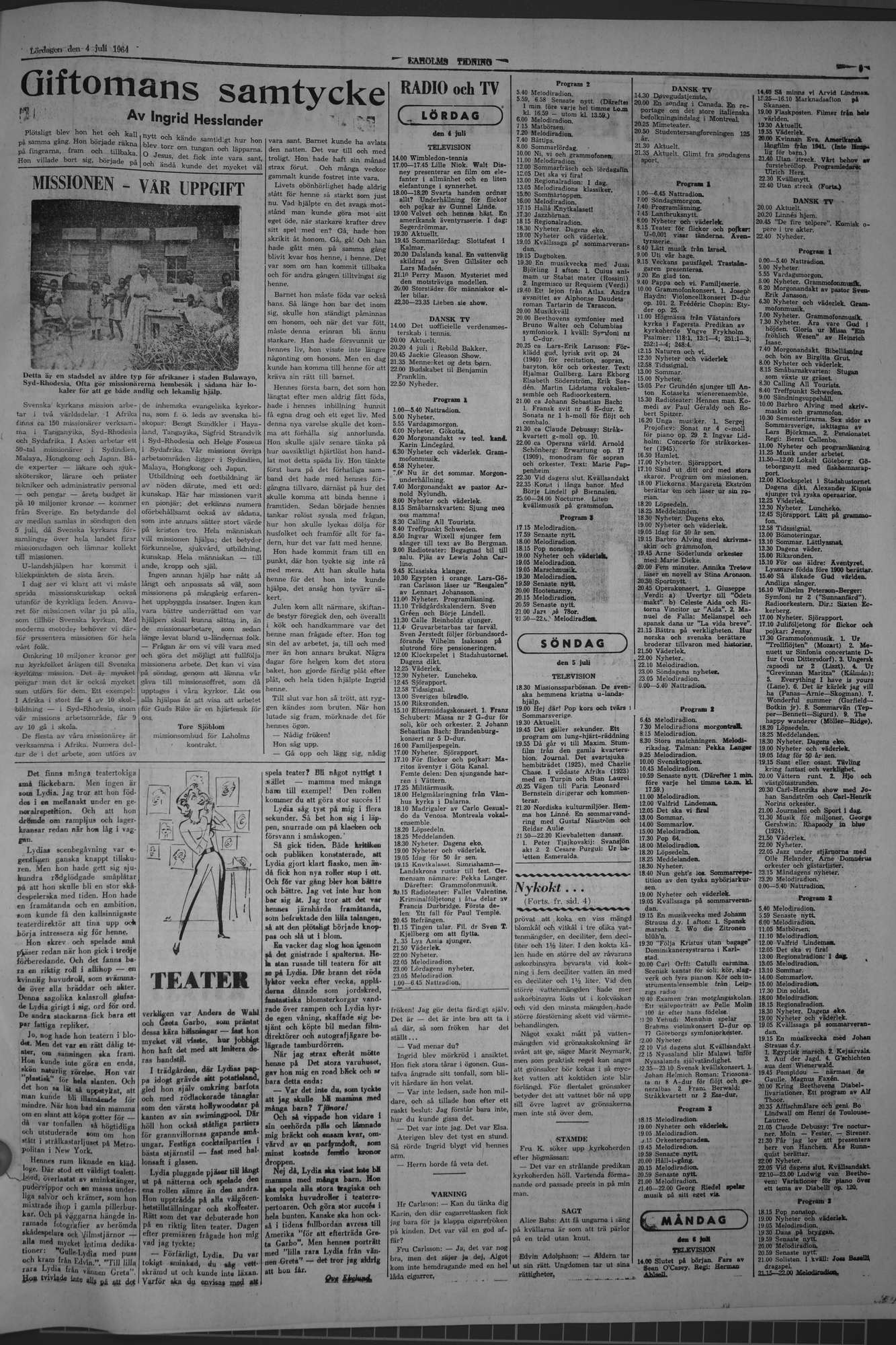 Laholms Tidning Lördag 4 juli 1964, sida 7