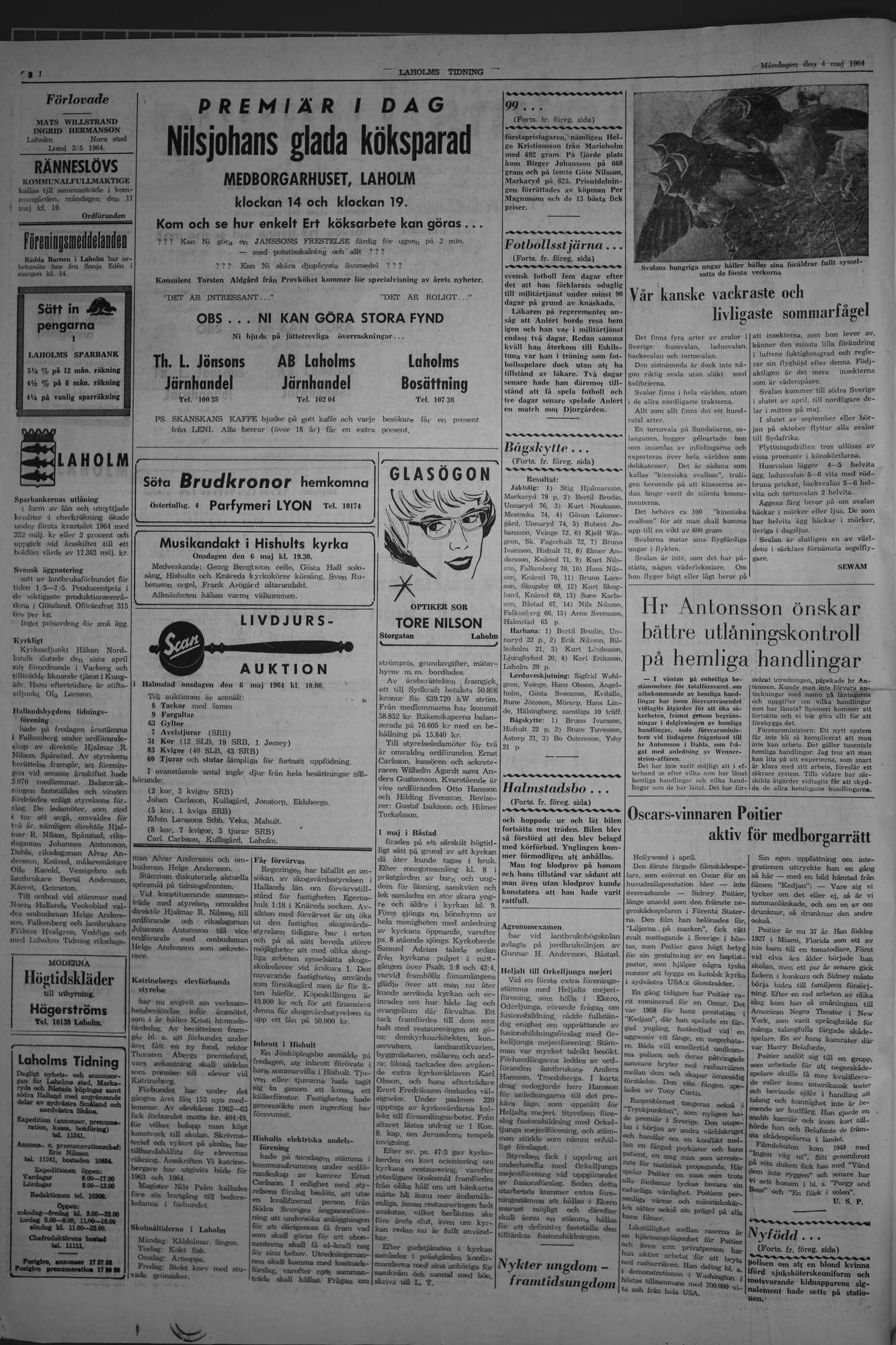 Laholms Tidning Måndag 4 maj 1964, sida 2