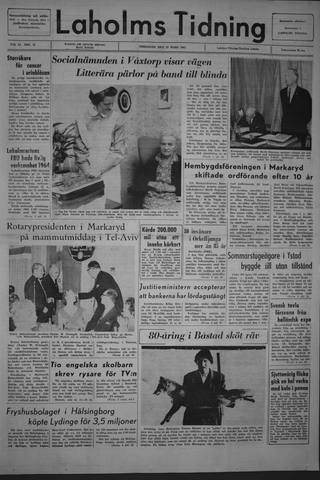 Förstasidan, Fredag 19 mars 1965