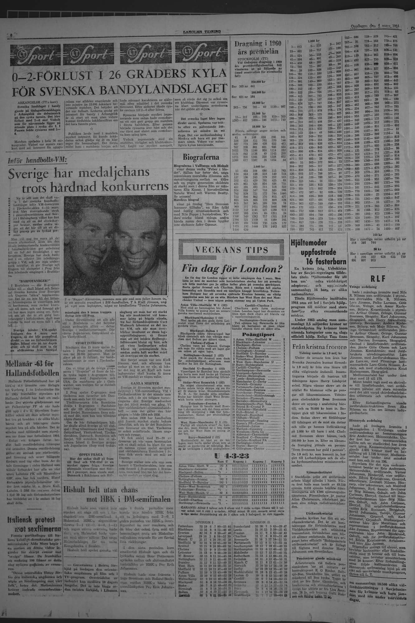 Laholms Tidning Onsdag 4 mars 1964, sida 6