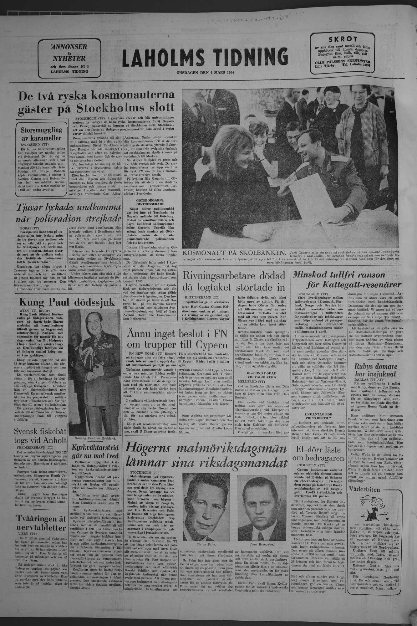 Laholms Tidning Onsdag 4 mars 1964, sida 8