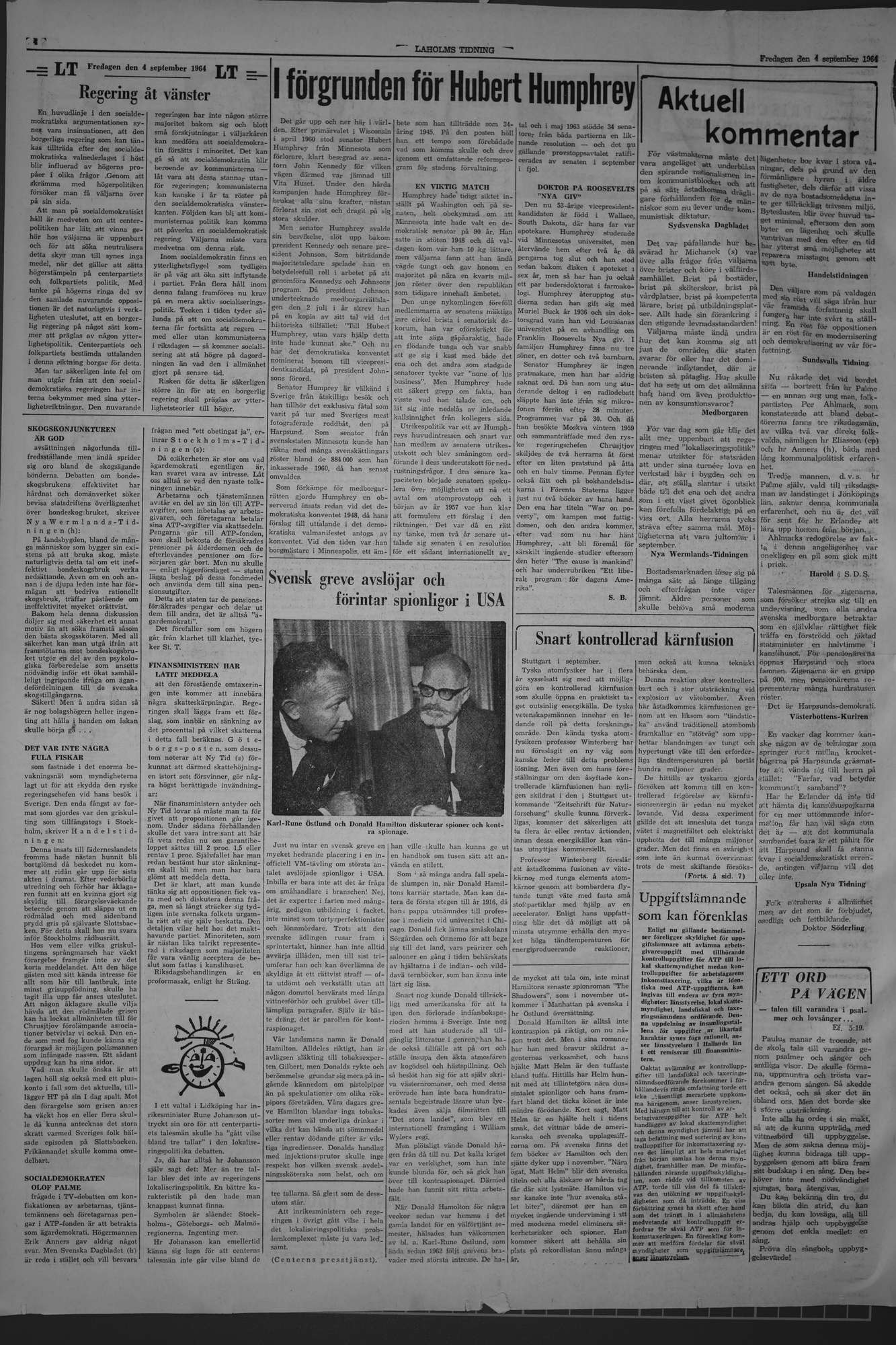 Laholms Tidning Fredag 4 september 1964, sida 4
