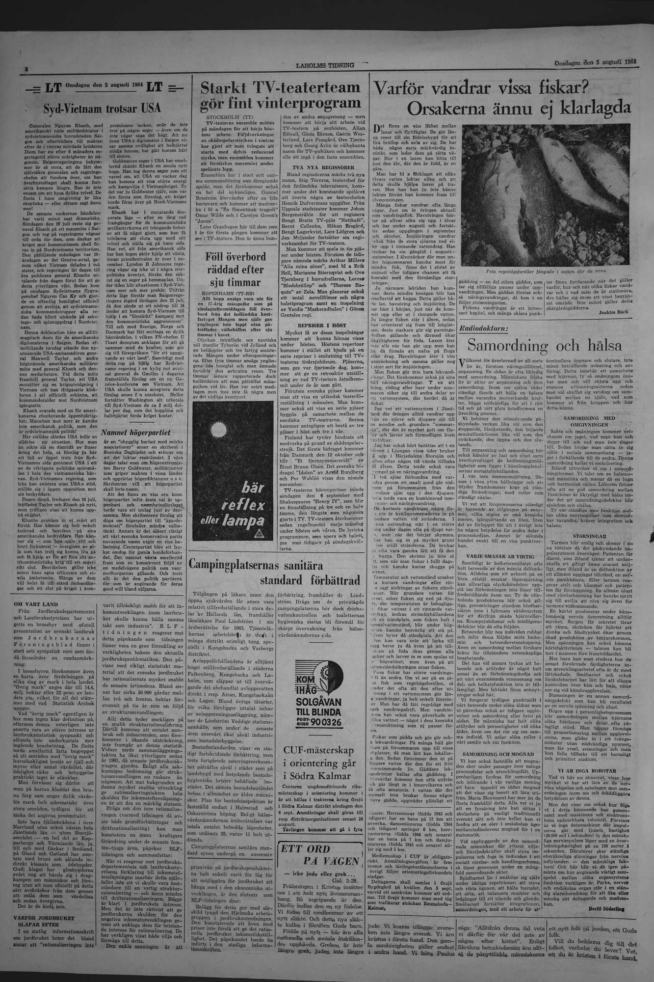 Laholms Tidning Onsdag 5 augusti 1964, sida 4