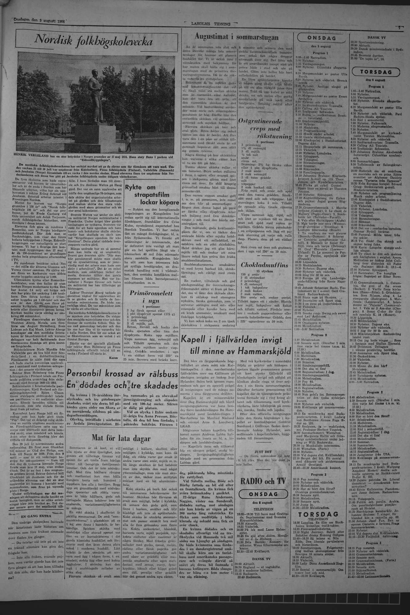 Laholms Tidning Onsdag 5 augusti 1964, sida 7