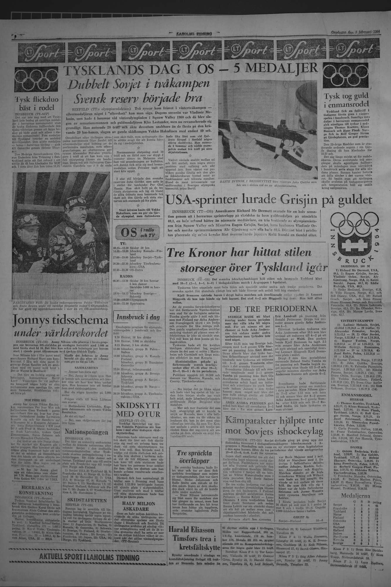 Laholms Tidning Onsdag 5 februari 1964, sida 6