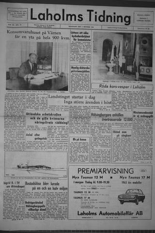 Förstasidan, Måndag 5 oktober 1964