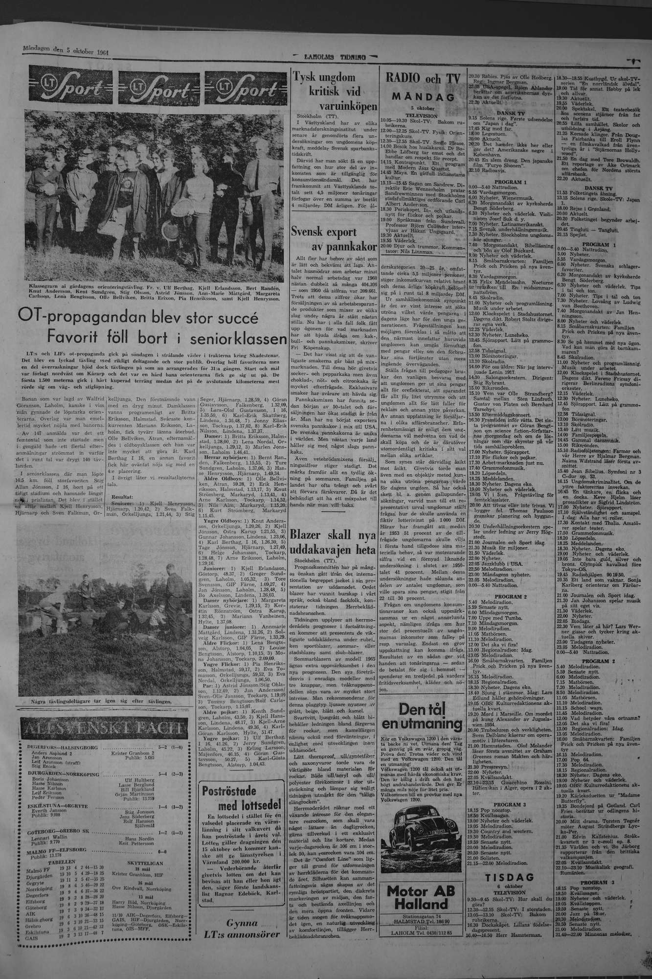 Laholms Tidning Måndag 5 oktober 1964, sida 7