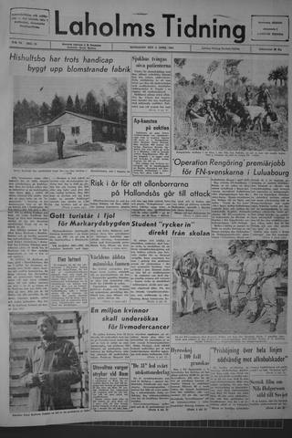 Förstasidan, Måndag 6 april 1964