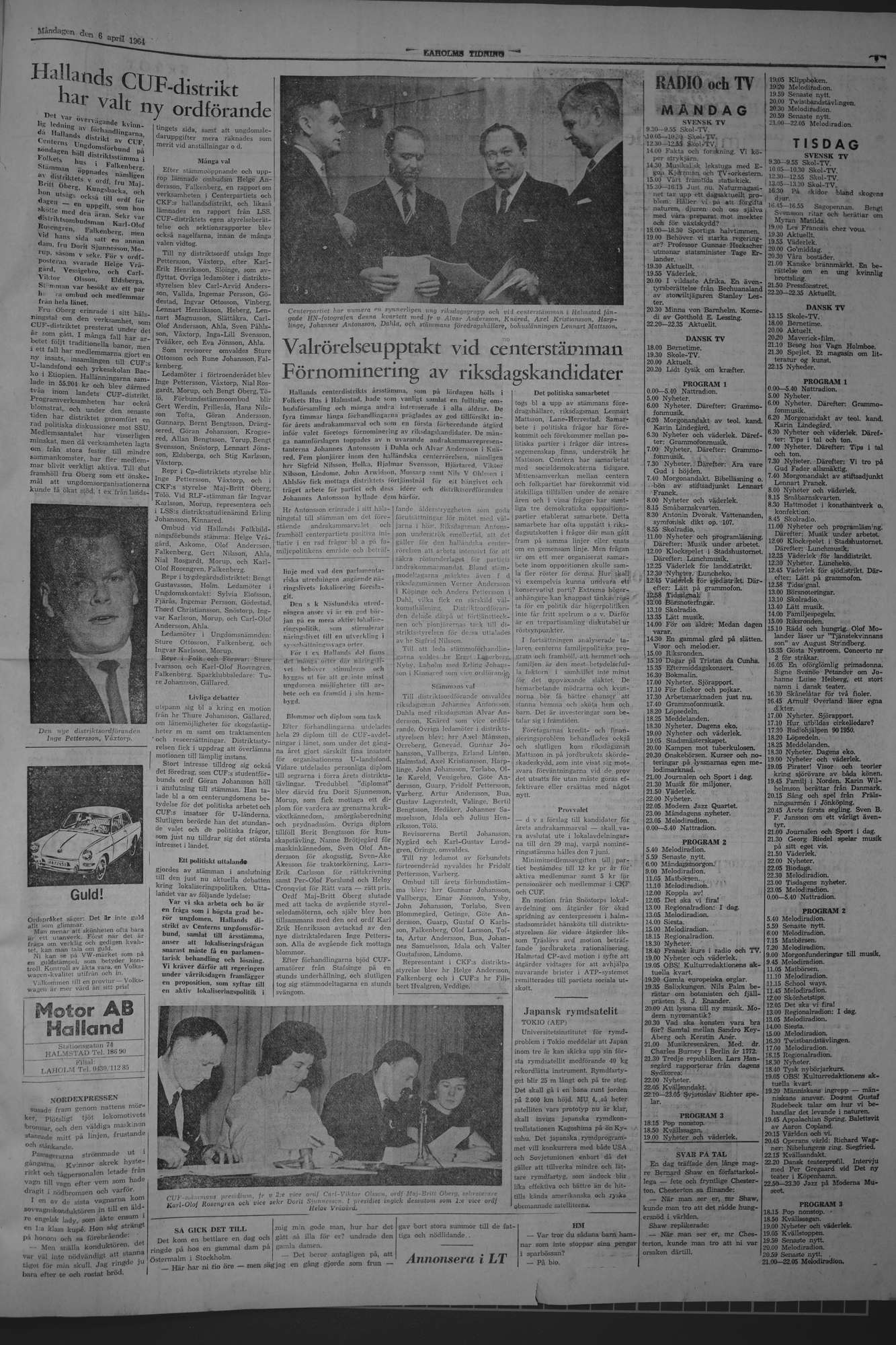 Laholms Tidning Måndag 6 april 1964, sida 7