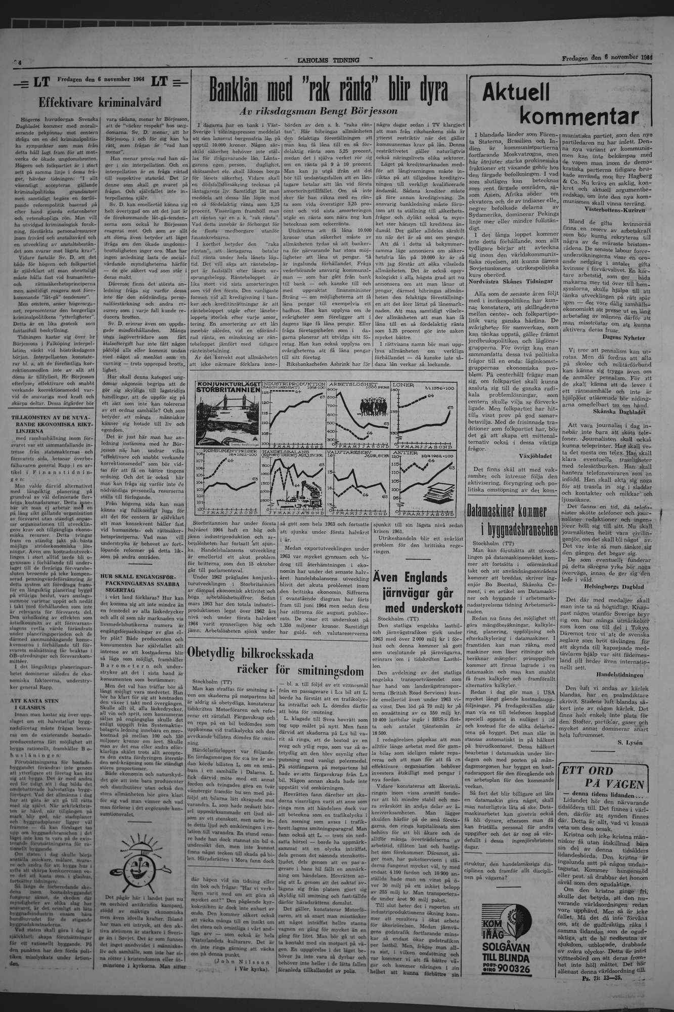 Laholms Tidning Fredag 6 november 1964, sida 4