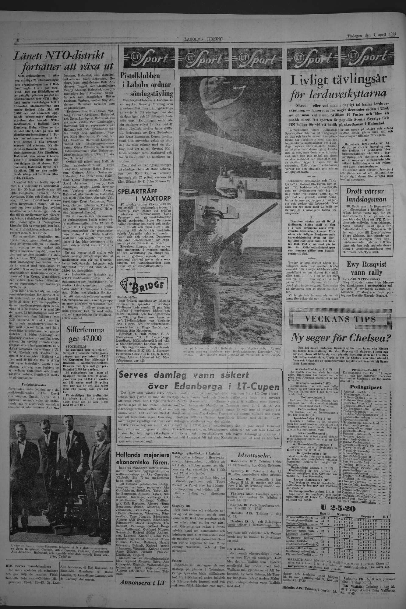 Laholms Tidning Tisdag 7 april 1964, sida 6