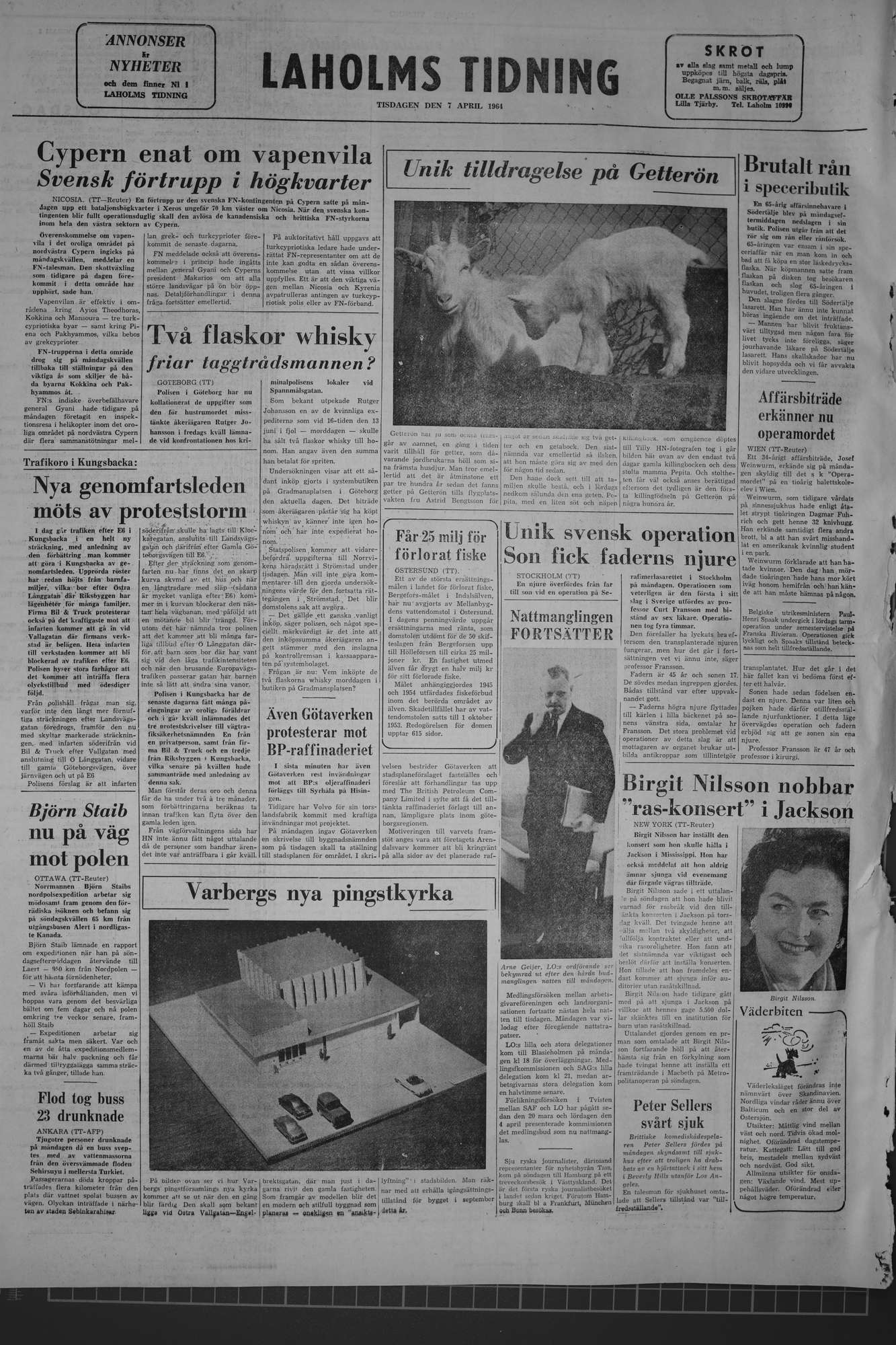 Laholms Tidning Tisdag 7 april 1964, sida 8