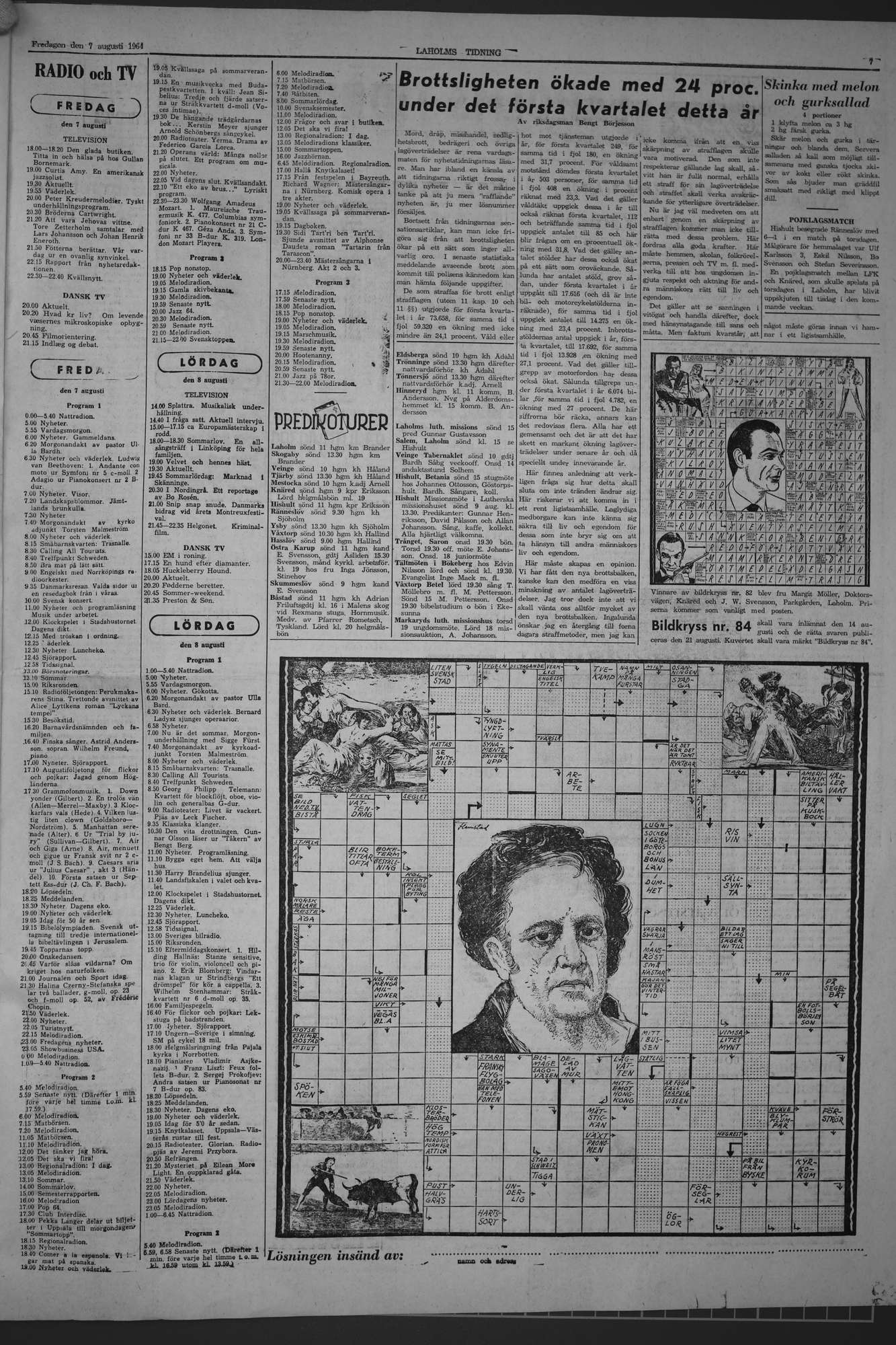 Laholms Tidning Fredag 7 augusti 1964, sida 7