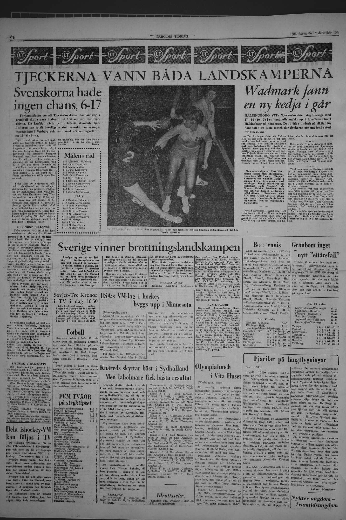 Laholms Tidning Måndag 7 december 1964, sida 6
