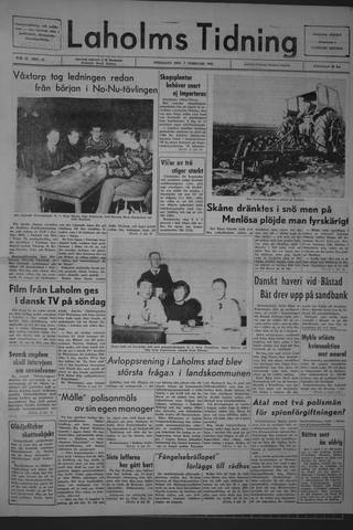 Förstasidan, Fredag 7 februari 1964