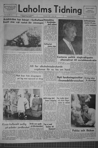 Förstasidan, Tisdag 7 juli 1964