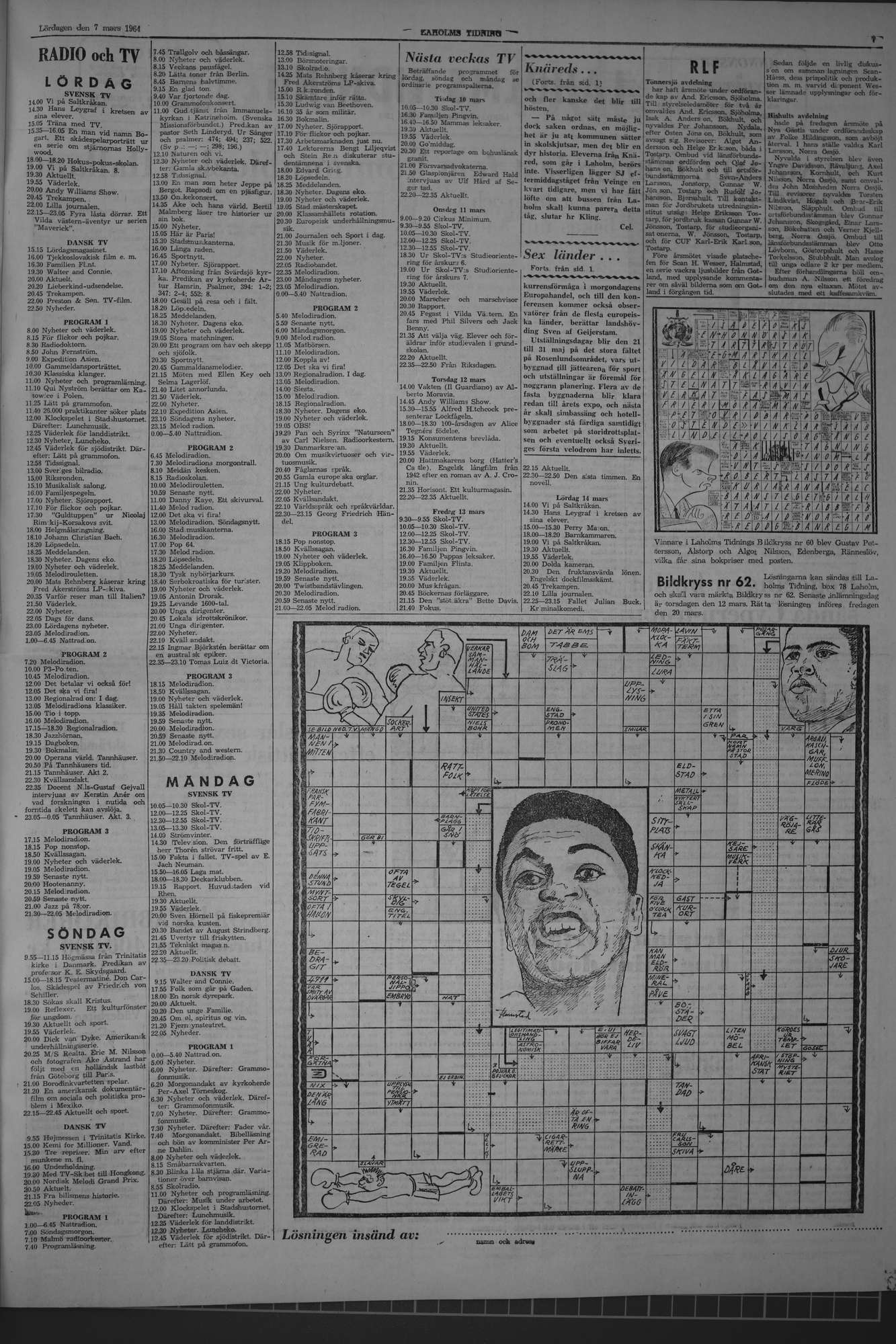 Laholms Tidning Lördag 7 mars 1964, sida 7