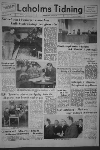 Förstasidan, Tisdag 23 mars 1965