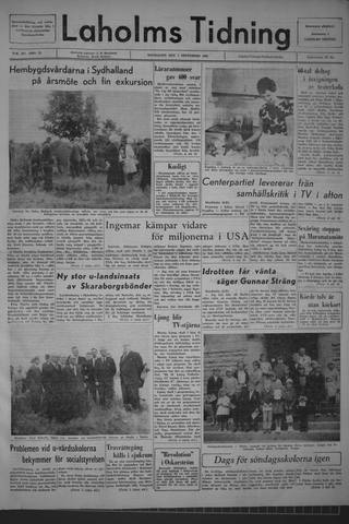 Förstasidan, Måndag 7 september 1964