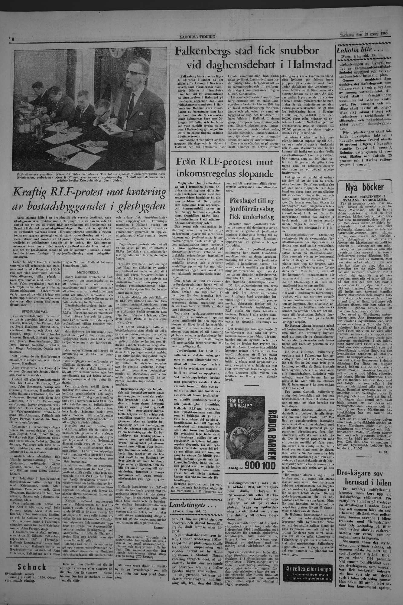 Laholms Tidning Tisdag 23 mars 1965, sida 6