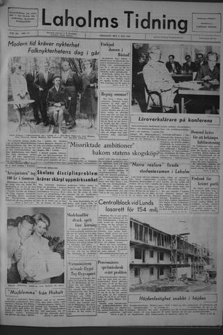 Förstasidan, Fredag 8 maj 1964