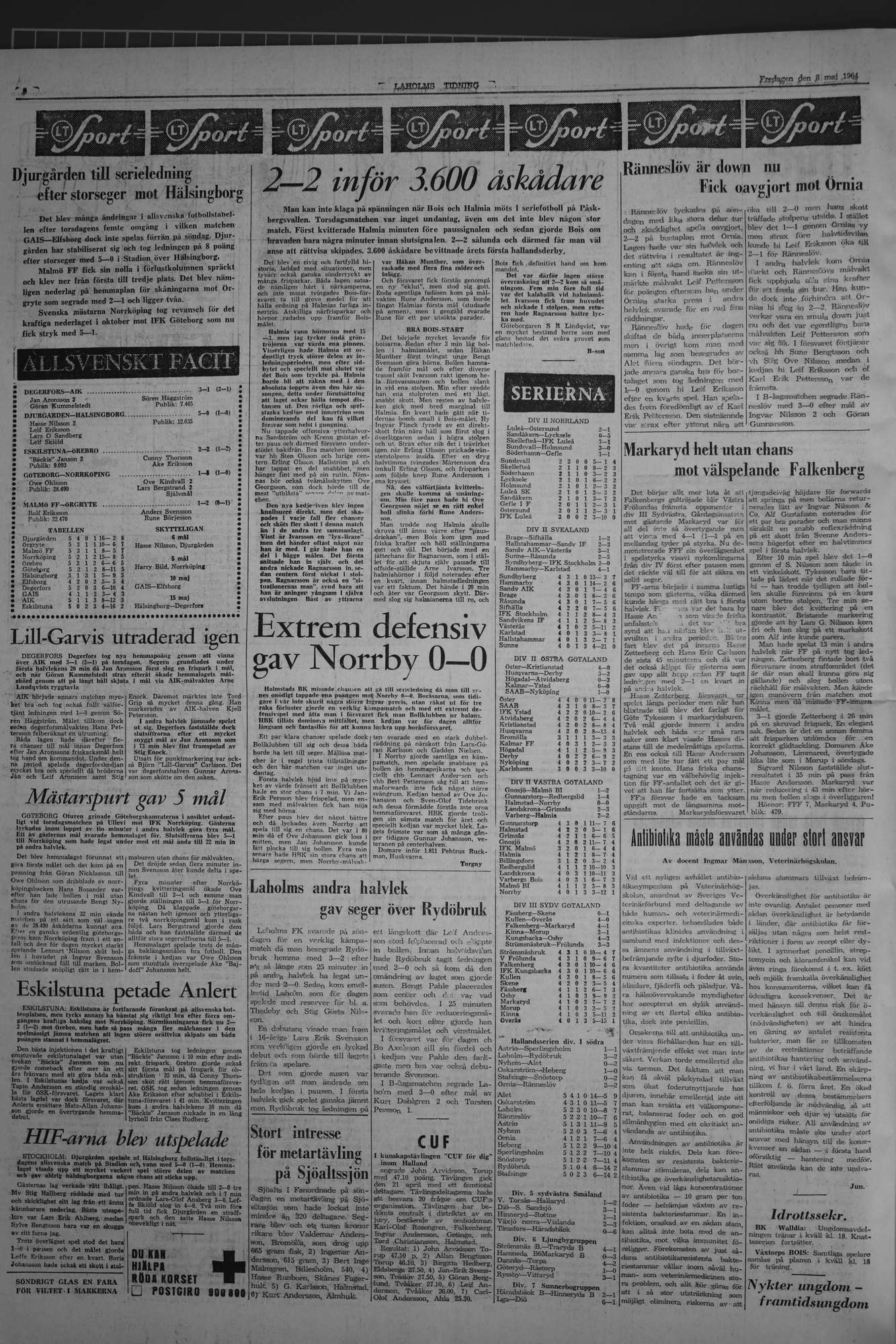 Laholms Tidning Fredag 8 maj 1964, sida 6