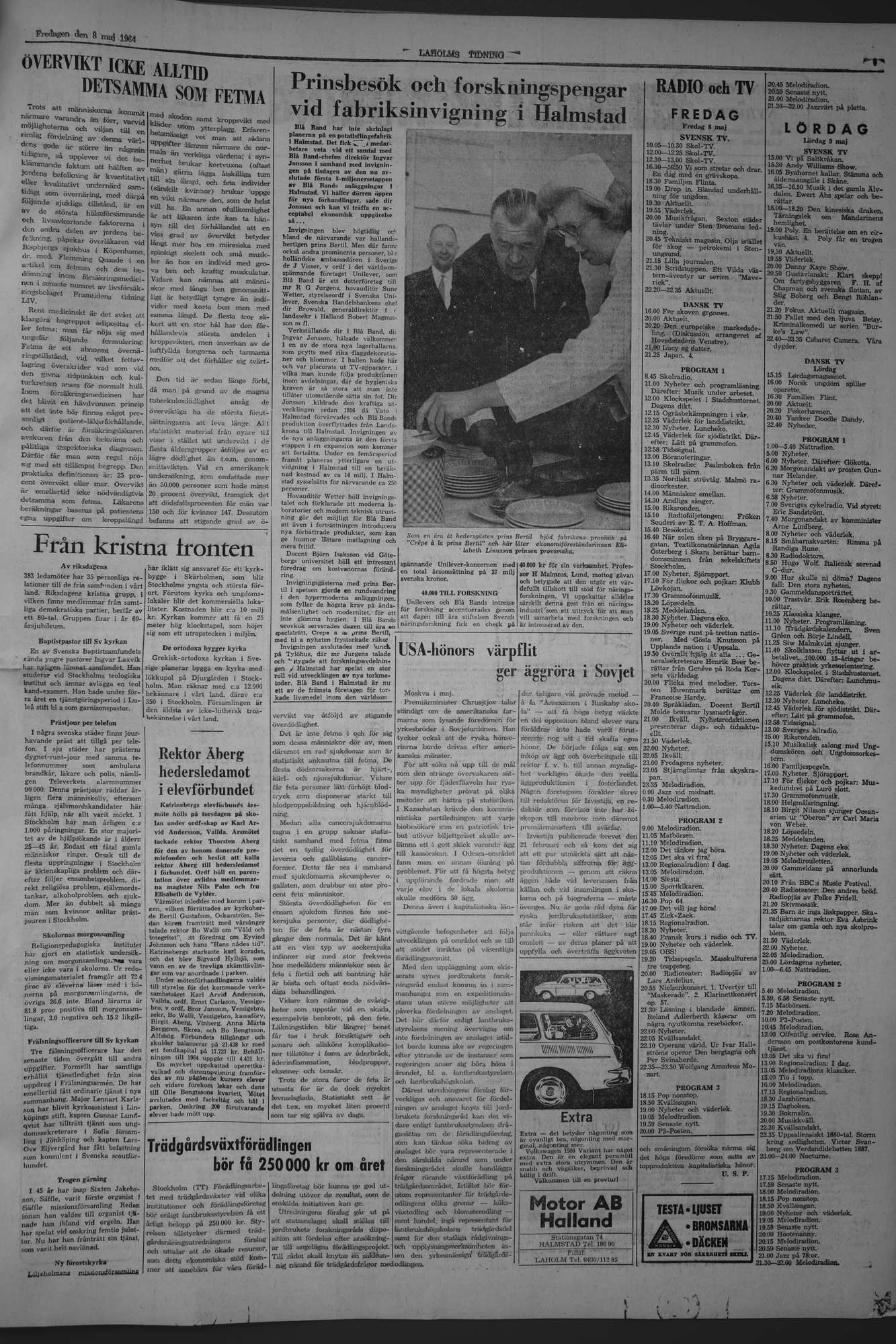 Laholms Tidning Fredag 8 maj 1964, sida 7