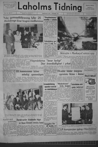 Förstasidan, Torsdag 8 oktober 1964