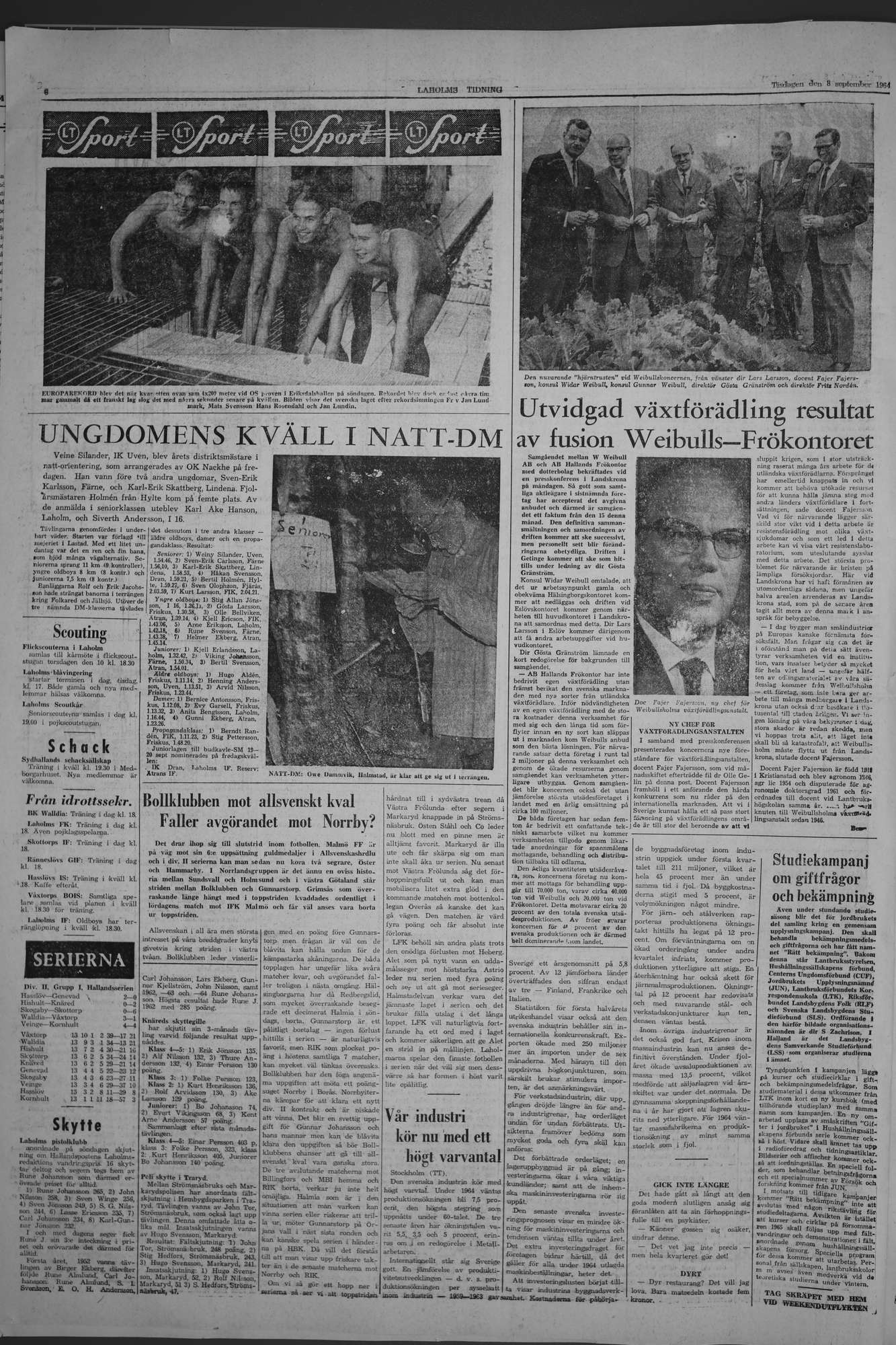 Laholms Tidning Tisdag 8 september 1964, sida 6